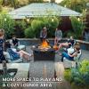 Wanchao 121.4 cm Fire Pit Table Surround with Oxford Fabric Safety Enclosure view 2