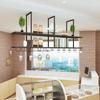 Wall-Mounted Hanging Wine Rack and Display Shelf view 3