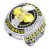 guancrown 2025 Fantasy Football Championship Ring Award Trophy, FFL Champion Ring, Size 9, Zinc, White Diamond view 3