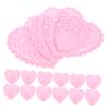 CIYODO 100 Small Heart-Shaped Paper Doilies for Valentine's Day Table Decor view 1
