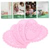 CIYODO 100 Small Heart-Shaped Paper Doilies for Valentine's Day Table Decor view 3