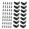 SOLUSTRE 20-Piece Black Stainless Steel L-Brackets with Screws view 1