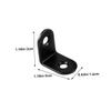 SOLUSTRE 20-Piece Black Stainless Steel L-Brackets with Screws view 2