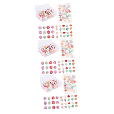 HOODANCOS 180-Piece Resin Push Pins, Daisy Flower Memo Buttons, Reusable Decorative Pushpins for Notes, Office and Home