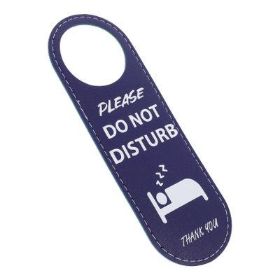 BUGUUYO Hotel Door Hanger Sign, PU Leather, Elegant Double-Sided Design for Privacy in Hotel and Guesthouse Rooms