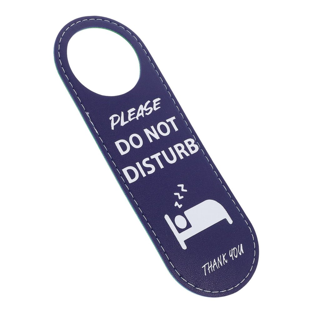 BUGUUYO Hotel Door Hanger Sign, PU Leather, Elegant Double-Sided Design for Privacy in Hotel and Guesthouse Rooms