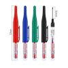 BADIKA Spring-Head Marker, Deep-Hole Long-Nib Scriber, 32 mm, Black Ink (2 Green, 3 White) view 3