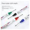 BADIKA Spring-Head Marker, Deep-Hole Long-Nib Scriber, 32 mm, Black Ink (2 Green, 3 White) view 4