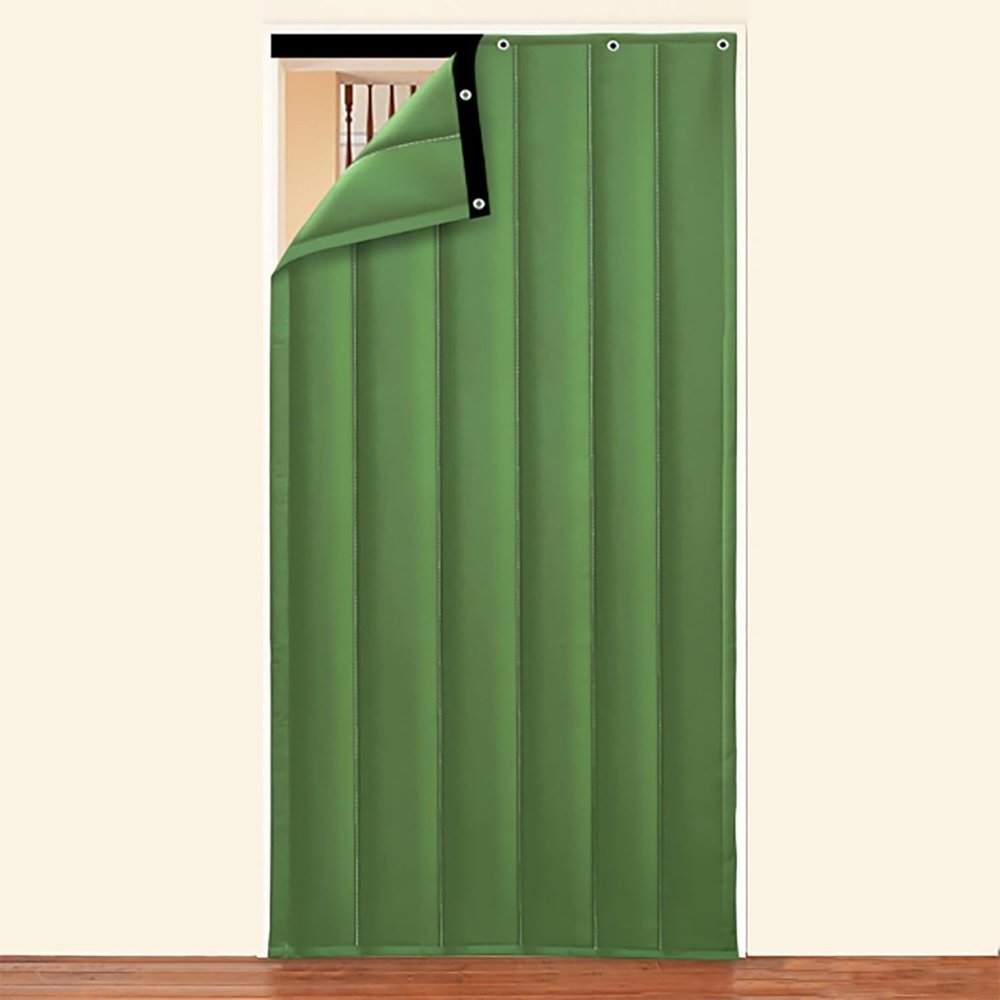 DTREEL Magnetic Thermal Insulation Curtain for Doors, Soundproof Thermal Curtain (E, 80 x 210 cm)