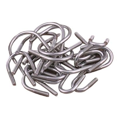 WENYOG 304 Stainless Steel U-Bolts, U-Shaped Pipe Clamps, M6 x 76 mm, 3-Pack