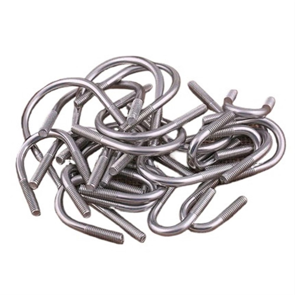 WENYOG 304 Stainless Steel U-Bolts, U-Shaped Pipe Clamps, M6 x 76 mm, 3-Pack