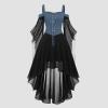 FASLOLSDP Women's Medieval Renaissance Gothic Maxi Dress view 3
