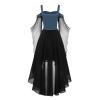 FASLOLSDP Women's Medieval Renaissance Gothic Maxi Dress view 4
