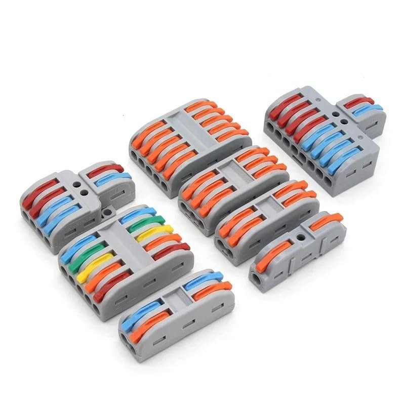 Quick Wire Connectors, Compact Push-In Conductor Terminals, 0.08–4.0 mm² (PCT-2-3, One Size)