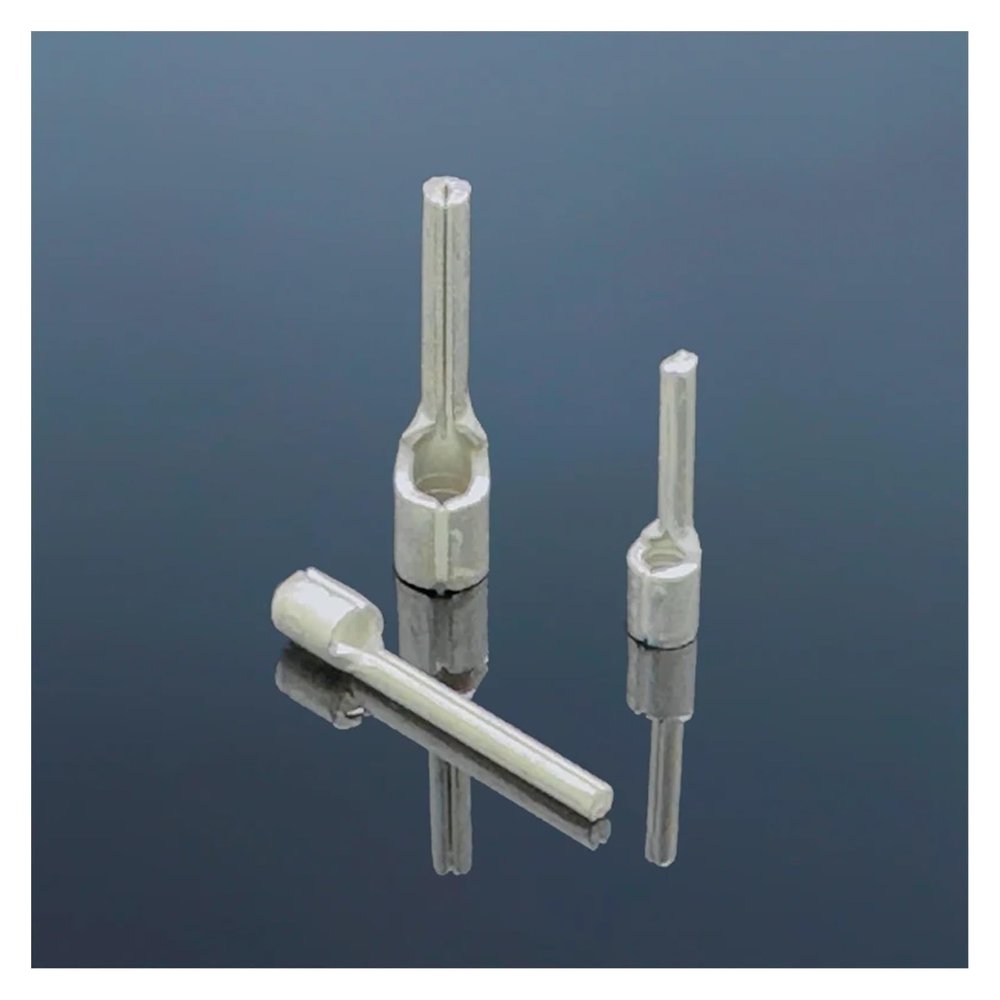 Uninsulated Pin Terminal Crimp Connectors, Pure Copper, AWG 22–10, 50 Pieces