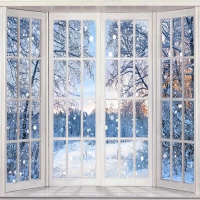 SDOTPMT 2.5 × 1.8 m Winter Forest Christmas Photography Backdrop