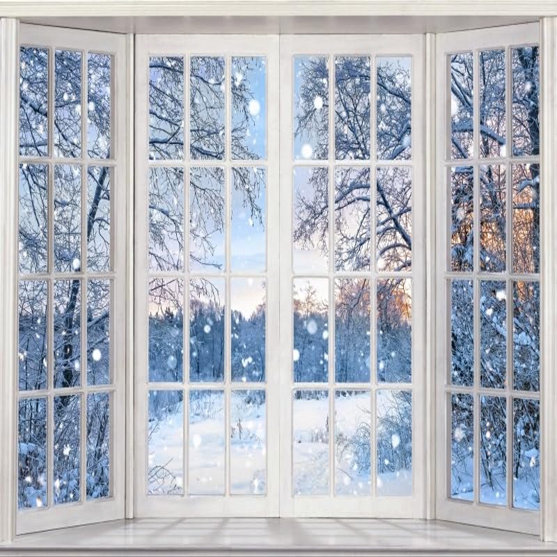 SDOTPMT 2.5 × 1.8 m Winter Forest Christmas Photography Backdrop