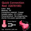 AUOQKQUT Locking Color Wire Cable Connectors, Quick-Splice Crimp Terminals, Non-Destructive Without Cutting the Wire, AWG 22–18 (G878100), Red, 50 pcs view 2