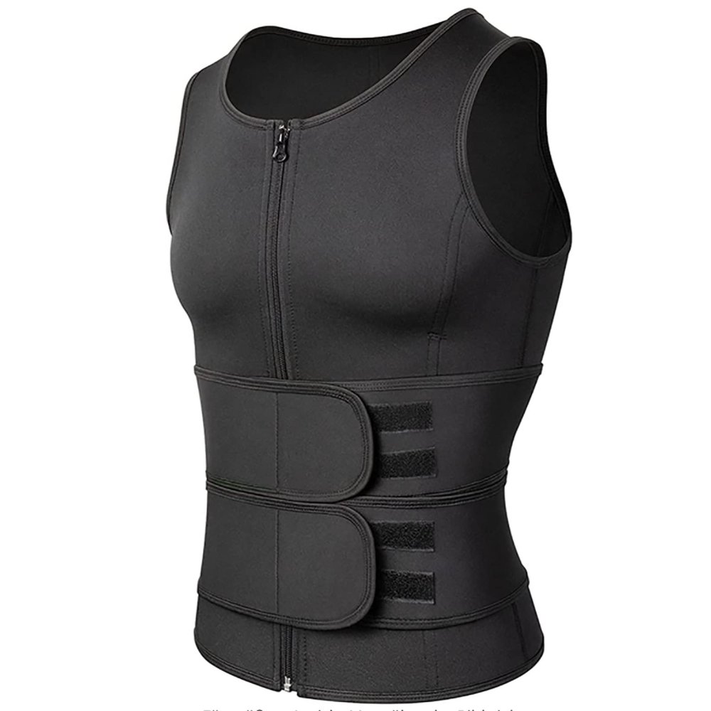 XUEBIN Men's Neoprene Sauna Vest, Compression Shapewear Tank Top (XXL)