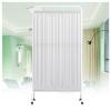 Rolling Privacy Screen Room Divider with Wheels, White, 4 Panels view 1