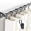 Murtenze 60-Pack Small Black Curtain Hooks with Clips view 4