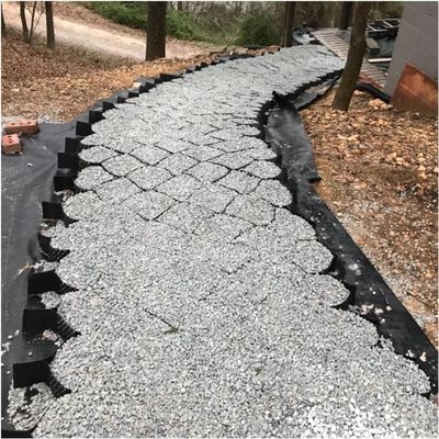 Gravel/Grass Grid, Paving-Stone Geogrid, 2-Inch-Thick Geocell Ground Grid for Gravel Stabilization in Low-Traffic Areas (2 m x 300
