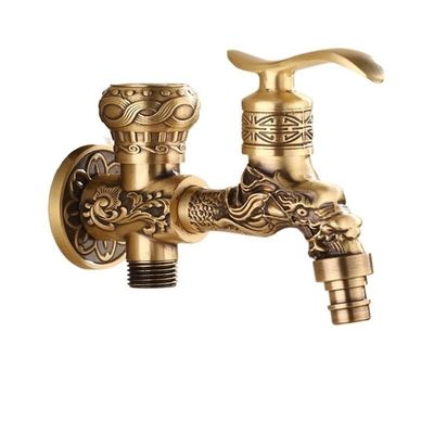 Wall-Mounted Antique Dragon Brass Faucet