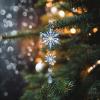 Snowflake Christmas Ornaments, Acrylic Glitter Decorations view 3