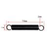 2-Piece Spring Steel Extension Spring with Hooks, 2.0 mm Wire, 11 mm OD, 70 mm Length view 2
