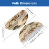 VAPOKF 6-Piece Semicircular Drawer Pulls, Vintage Rose, Butterfly & Bicycle Designs view 2