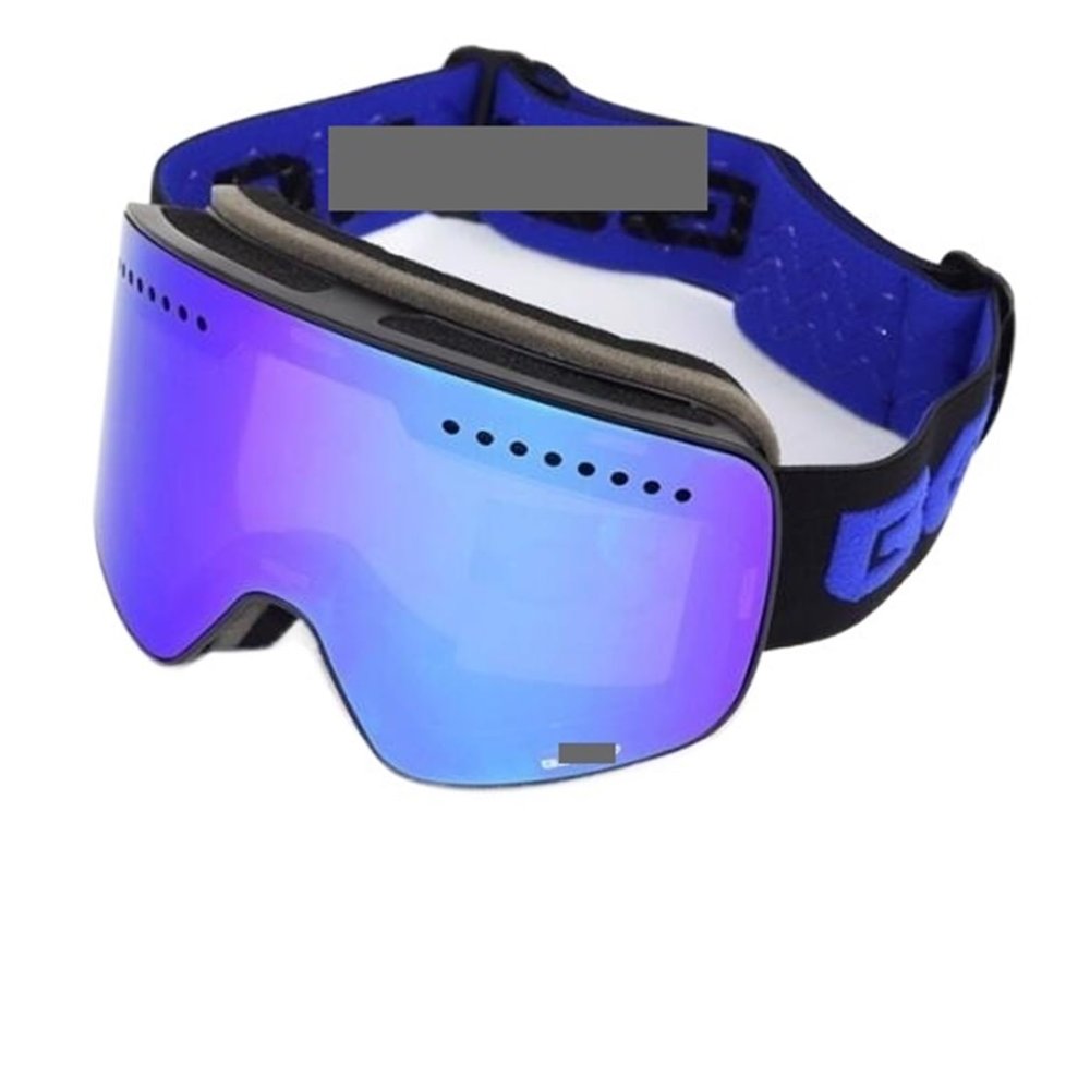 ZGYOZMNG Magnetic Ski Goggles, Double Lens, UV400 Anti-Fog, Beige (A05)