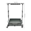 KAUITOPU Movable Broom and Mop Holder Cart, 12 Hooks, Adjustable Height 29.53–49.21 in view 2