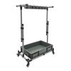 KAUITOPU Movable Broom and Mop Holder Cart, 12 Hooks, Adjustable Height 29.53–49.21 in view 3