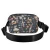 Mini Waist Bag with Adjustable Strap, Fashionable Chest Belt, Rustic Floral Pattern, Unisex, for Travel, Shopping and Running, One Size view 2