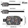 Mini Waist Bag with Adjustable Strap, Fashionable Chest Belt, Rustic Floral Pattern, Unisex, for Travel, Shopping and Running, One Size view 3