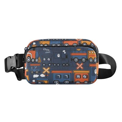 Cute Waterproof Fanny Pack for Men and Women, Adjustable Strap, Funny Steam Train, One Size