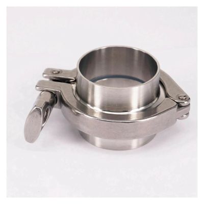 VWWJCCRO A Set: 51 mm O/D Tri-Clamp Weld Ferrule, Tri-Clamp and Silicone Gasket, 304 Stainless Steel