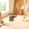 Salt Shaker with Rotating Lid and Integrated Spoon, Double-Layer Spice Container view 2