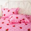 Extra-Deep Pleated Bed Skirt with Ruffles, Microfiber Bedspread and Fitted Sheet Set with Pillowcases, Queen Size (120 x 200 cm) view 3
