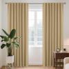 Joydeco Beige Blackout Curtains with Hidden Loops view 1