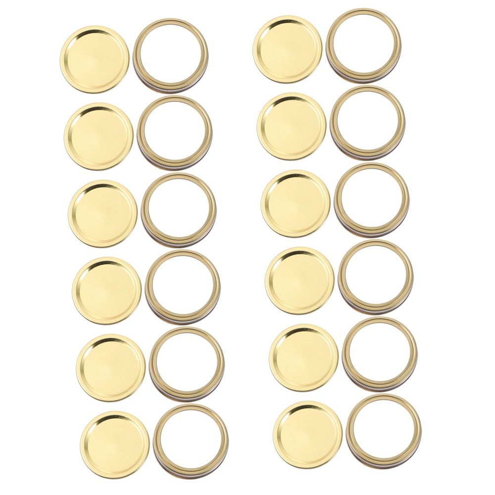 AUTSUPPL Canning Lids, 70 mm Replacement Lids, 12-Pack, Tinplate, for Screw-Top Jars, Candy and Sauces