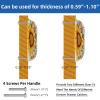6 PBT Cup Pulls for Cabinets and Drawers, 90 x 38 mm, with Screws view 3
