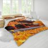 MOKOSAISE Modern Temple Architecture Golden Ginkgo Leaves 3-Piece Duvet Cover Set, 260 x 240 cm view 2