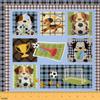 Loussiesd Cute Dog Fabric by the Yard, 920 x 150 cm, Football Theme, Waterproof Outdoor Upholstery Fabric view 1