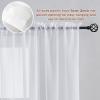 Hiseng 2-Piece Voile Curtain Set, Nature Landscape Lake, Semi-Sheer Sliding Panels, 108 x 137 cm, Bamboo view 4