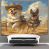 VFKLZCNYR 3D German Shepherd Tapestry, Wall Hanging Poster Decor for Bedroom, Living Room, Dorm, 39.4 x 59.1 in view 1