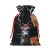 Outdoor Wildlife Deer Antler 3D Christmas Drawstring Gift Bags, Medium/Large view 1