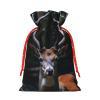 Outdoor Wildlife Deer Antler 3D Christmas Drawstring Gift Bags, Medium/Large view 2