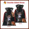 Outdoor Wildlife Deer Antler 3D Christmas Drawstring Gift Bags, Medium/Large view 3