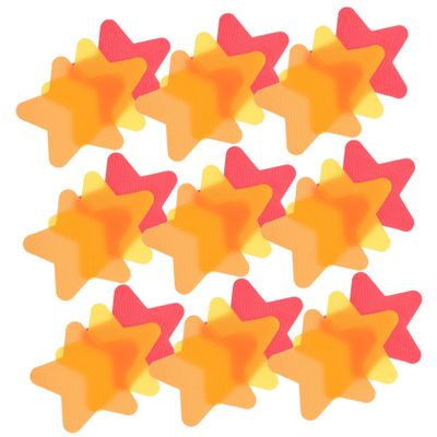 STOBOK 50-Piece Star-Shaped Polyester Carpet Markers, Assorted Colors